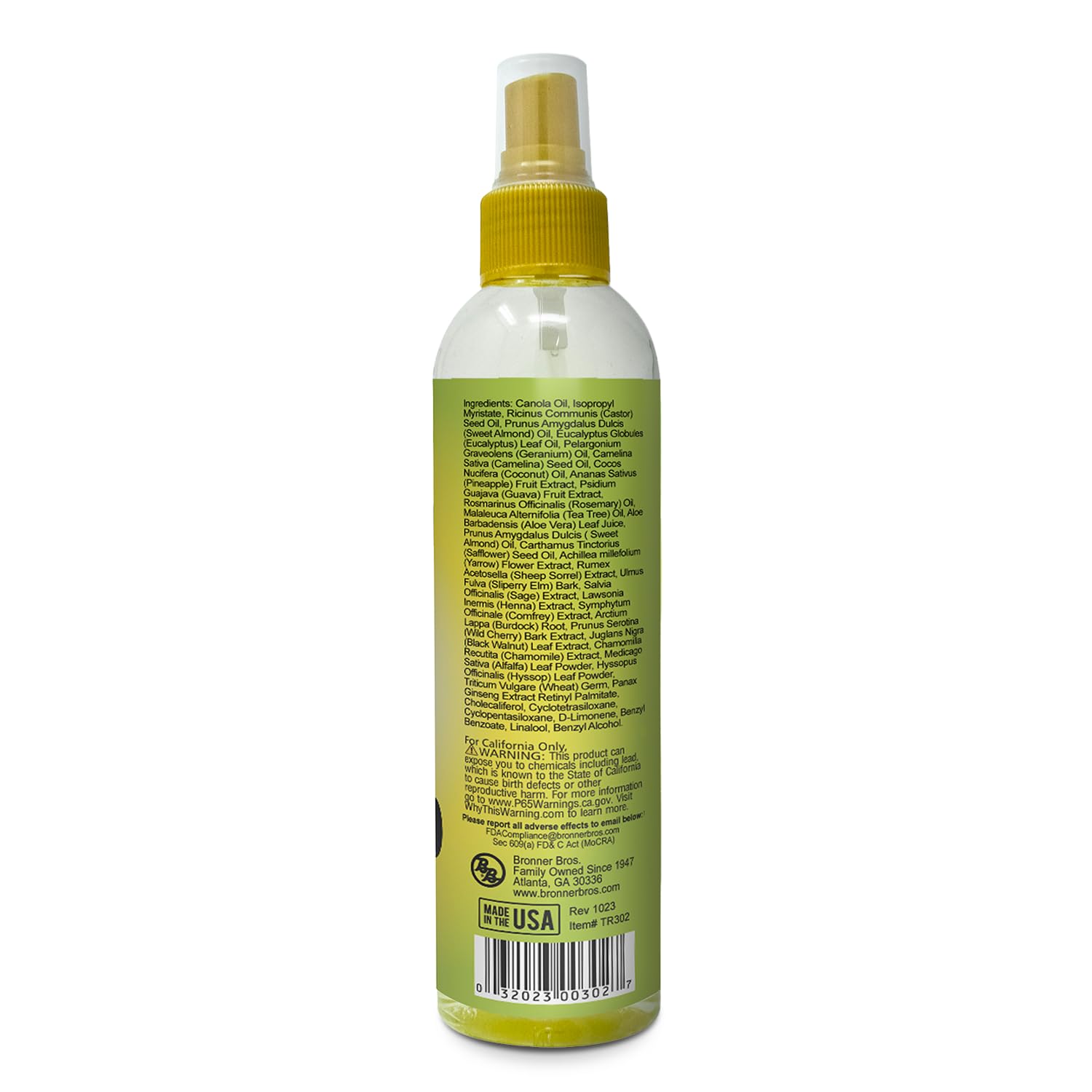 Bronner Bros Aceite Crecimiento Tropical Formato práctico para uso en casa o viaje