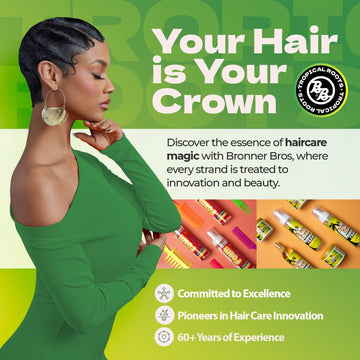 Bronner Bros Aceite Crecimiento Tropical Peinado diario sin esfuerzo