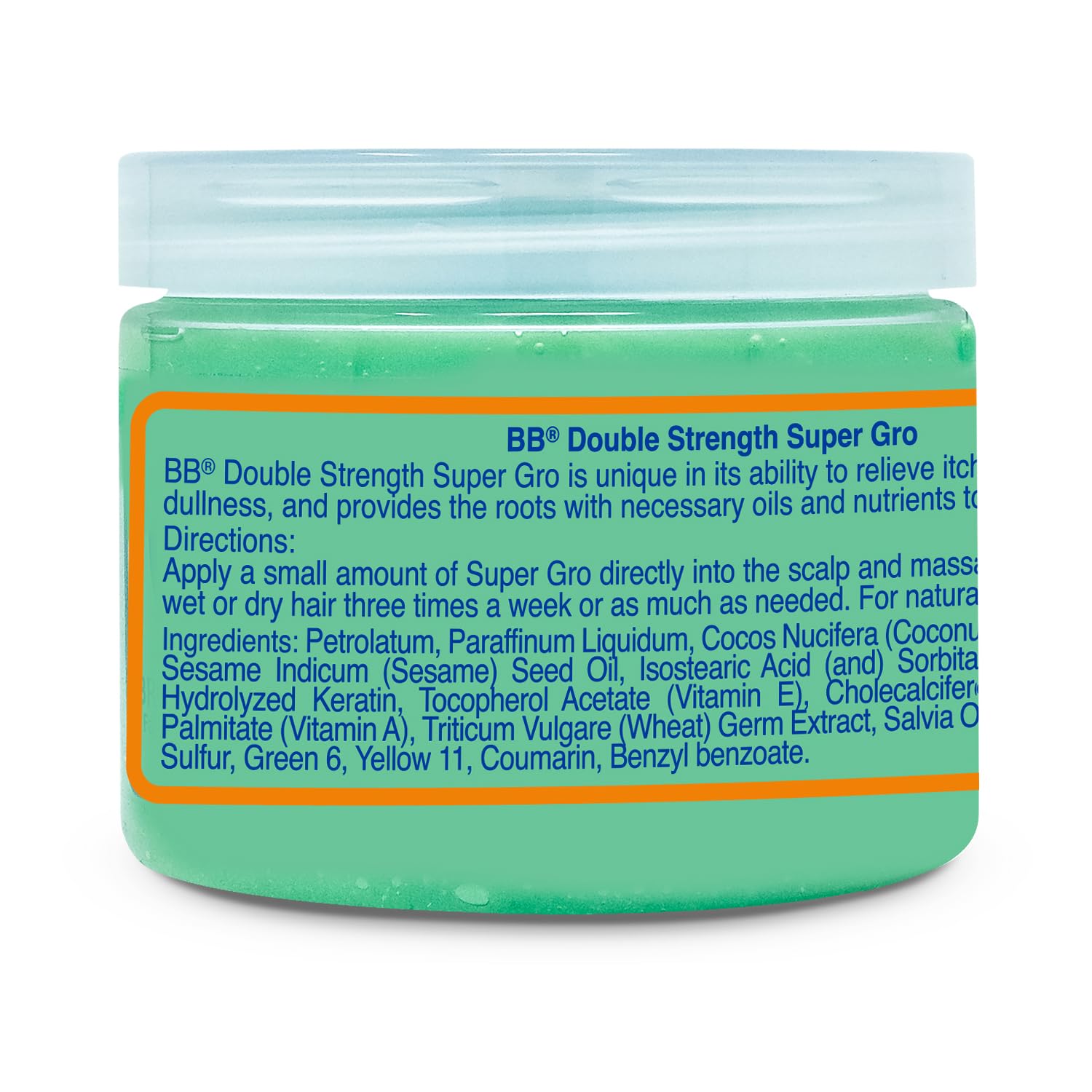 Bronner Bros Doble Potencia Super Gro: brillo saludable sin sensación grasa.