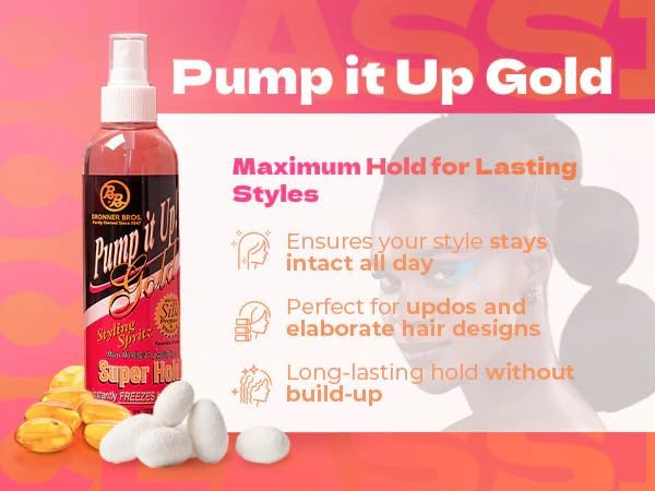 Bronner Bros Pump It Up, estilo-creativo, ideal para peinados audaces.