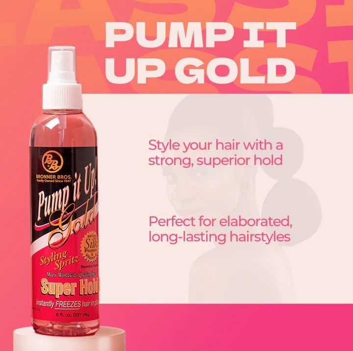 Bronner Bros Pump It Up, sin-residuos, fijación fuerte sin acumulación.