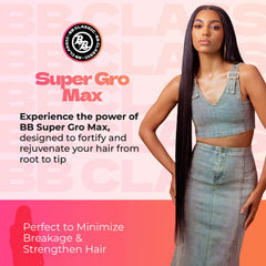 Bronner Bros Super Gro aplica en cuero cabelludo para confort capilar.