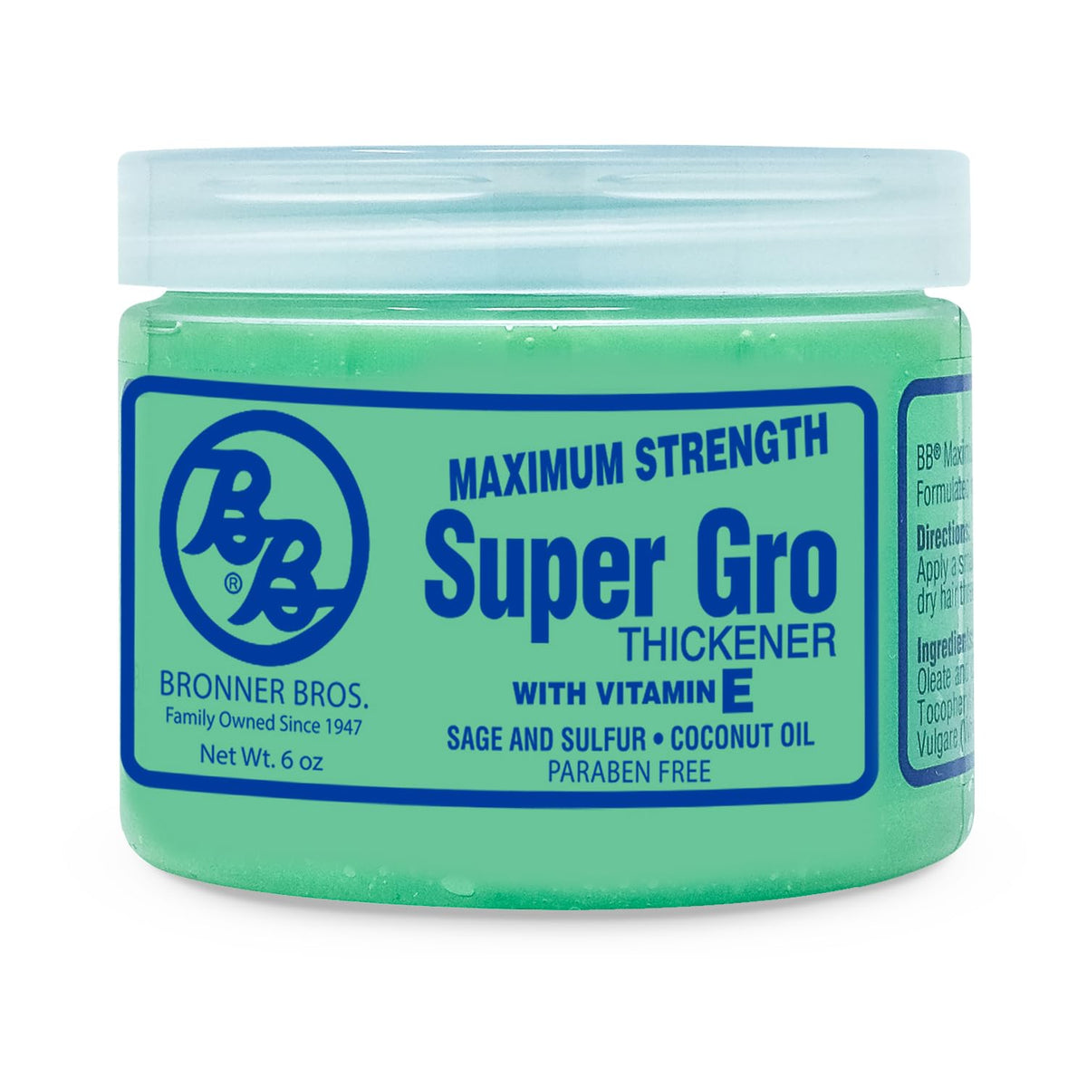 Bronner Bros Super Gro crema para cabello con coco nutre el cuero cabelludo.