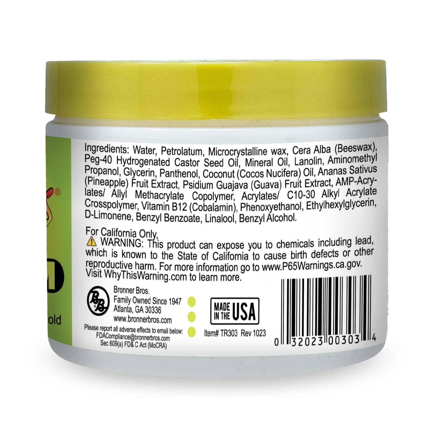 Ingredientes naturales en Bronner Bros Tropical Roots Twist Crema