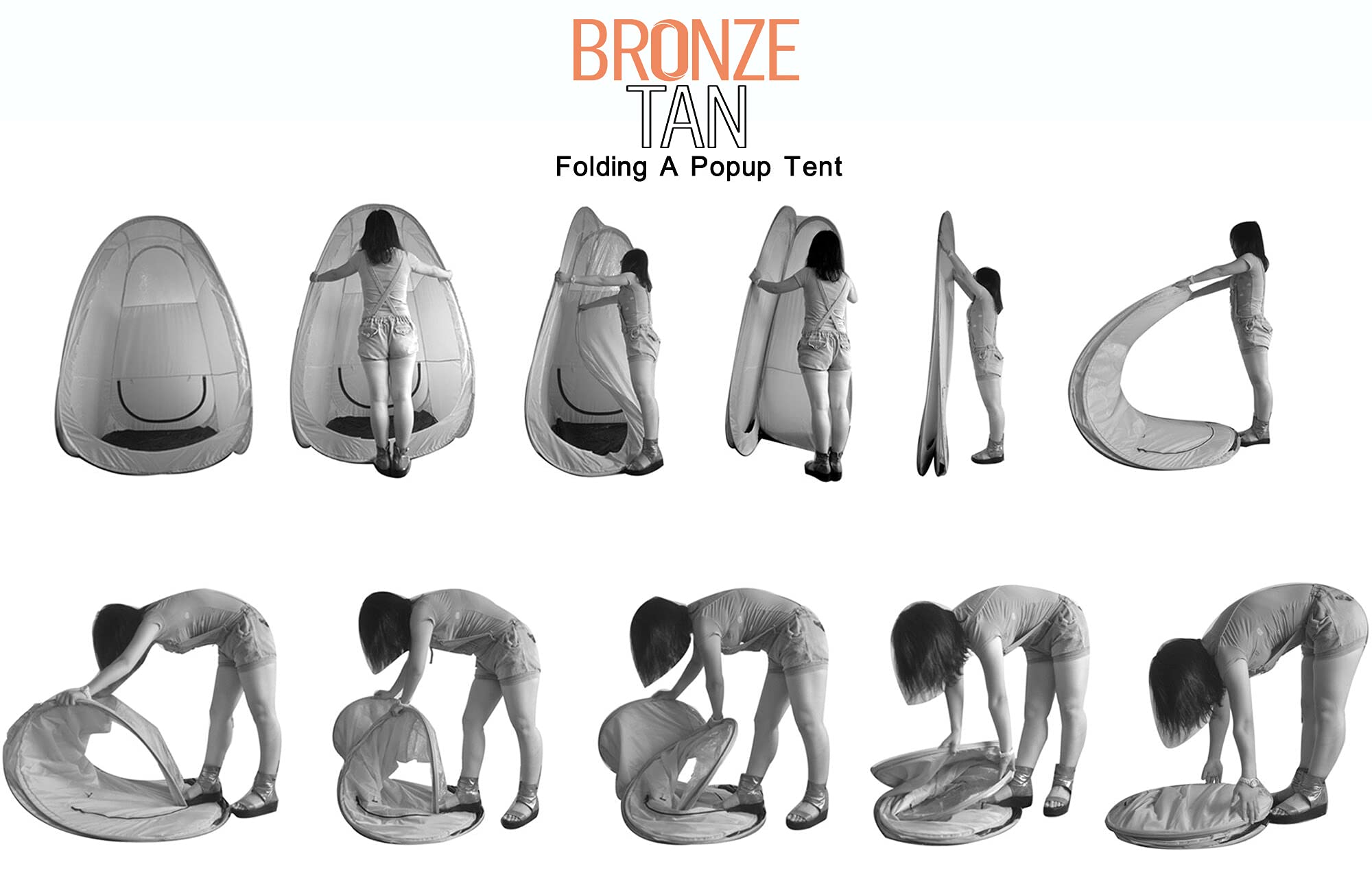 Bronze Tan ensamblaje rápido ahorra tiempo entre sesiones.