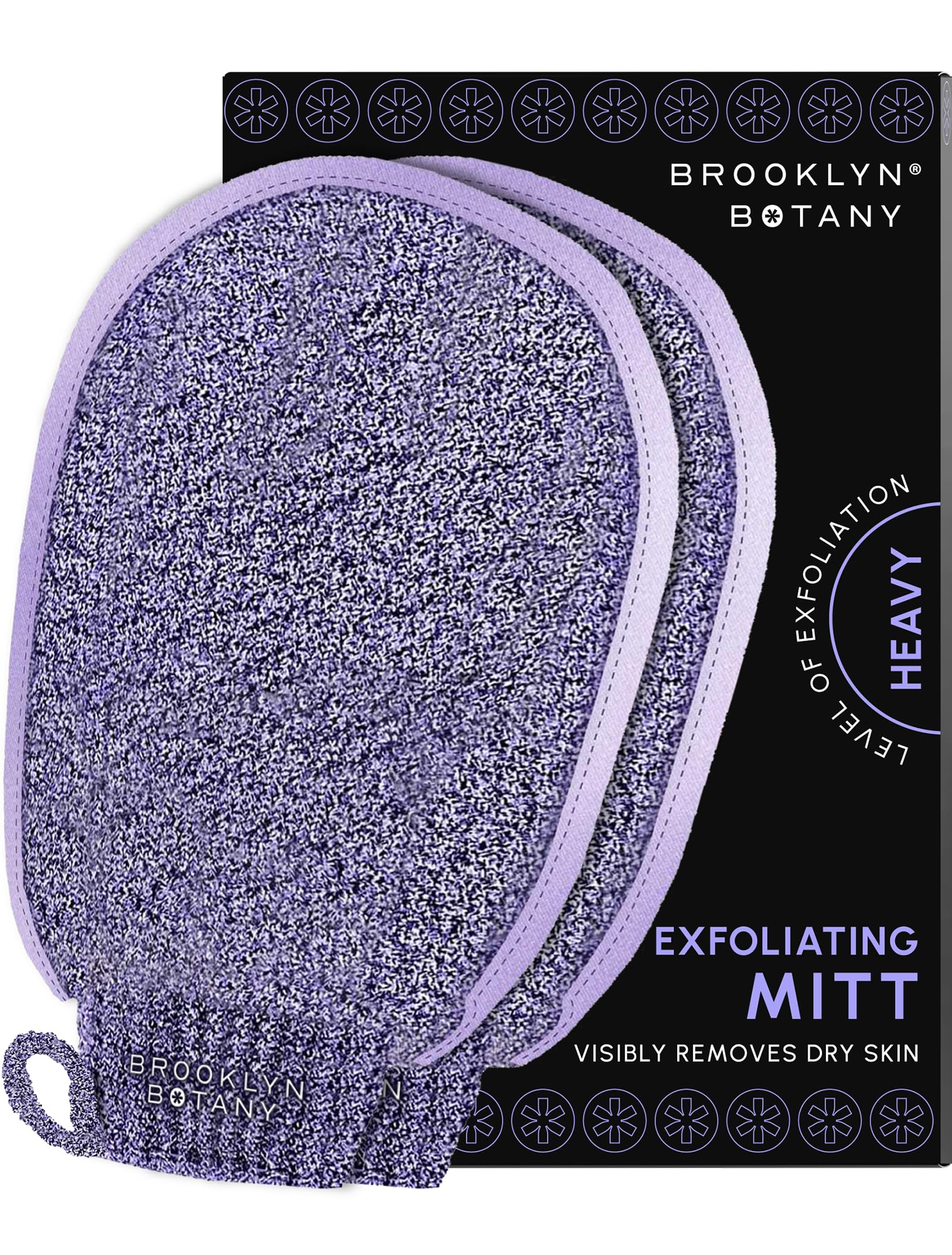 Brooklyn Botany Mitts exfoliantes para el baño, eliminan células muertas y dejan piel suave