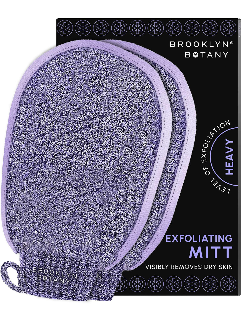 Brooklyn Botany Mitts exfoliantes para el baño, eliminan células muertas y dejan piel suave
