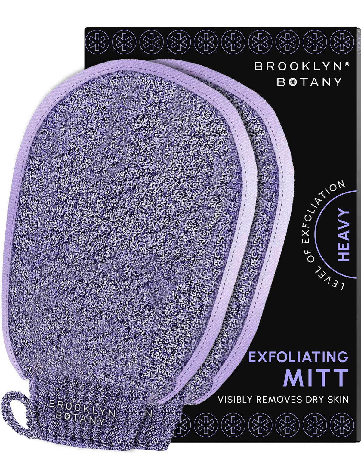 Brooklyn Botany Mitts exfoliantes para el baño, eliminan células muertas y dejan piel suave