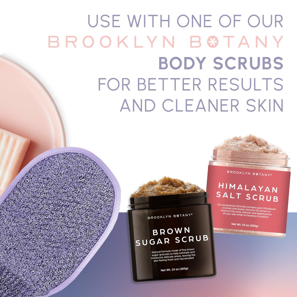 Brooklyn Botany Mitts con textura gruesa, exfoliación intensa para piel áspera