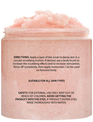 Textura de sal Himalaya con aceites nutritivos para exfoliar e hidratar.