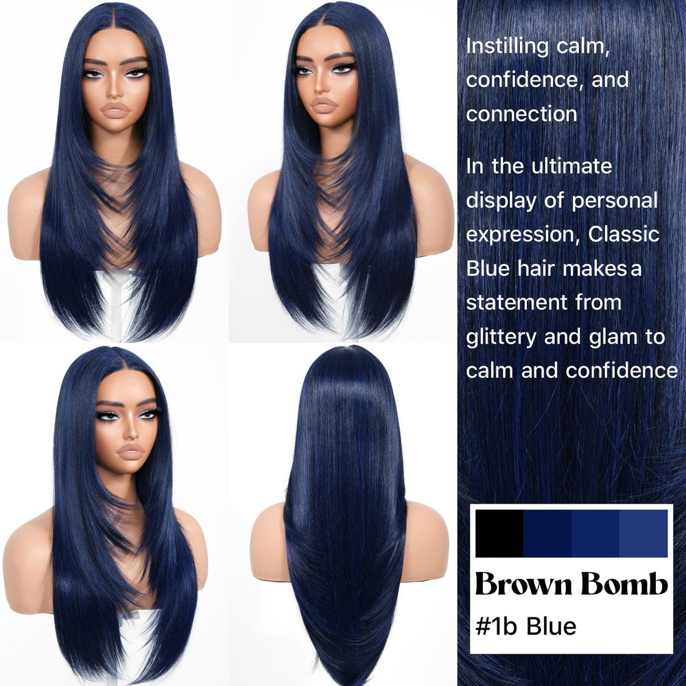 BrownBomb dark blue wig cap construction for secure, comfortable fit