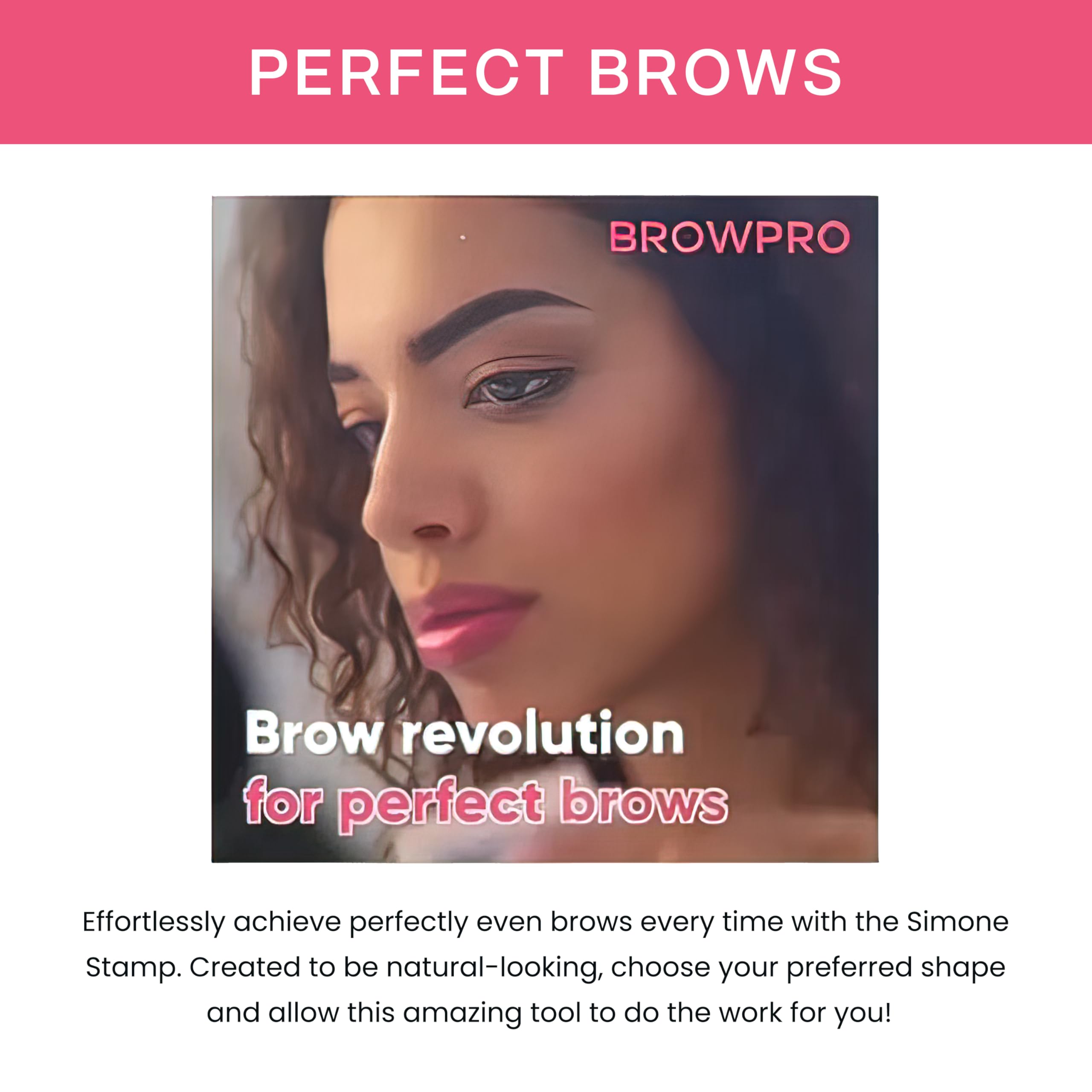 BrowPro Simone: sello cejas rectas para simetría rápida y natural.