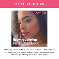 BrowPro Simone: sello cejas rectas para simetría rápida y natural.