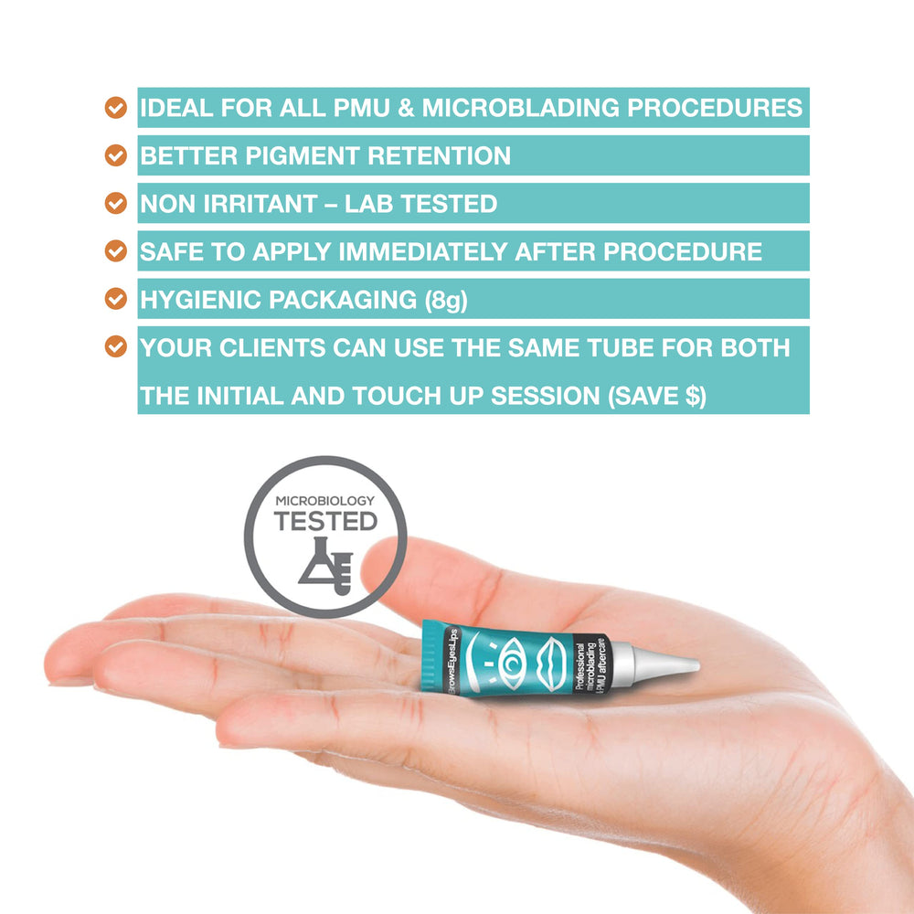 Brows Eyes Lips tubo de 8 g con empaque higiénico profesional.