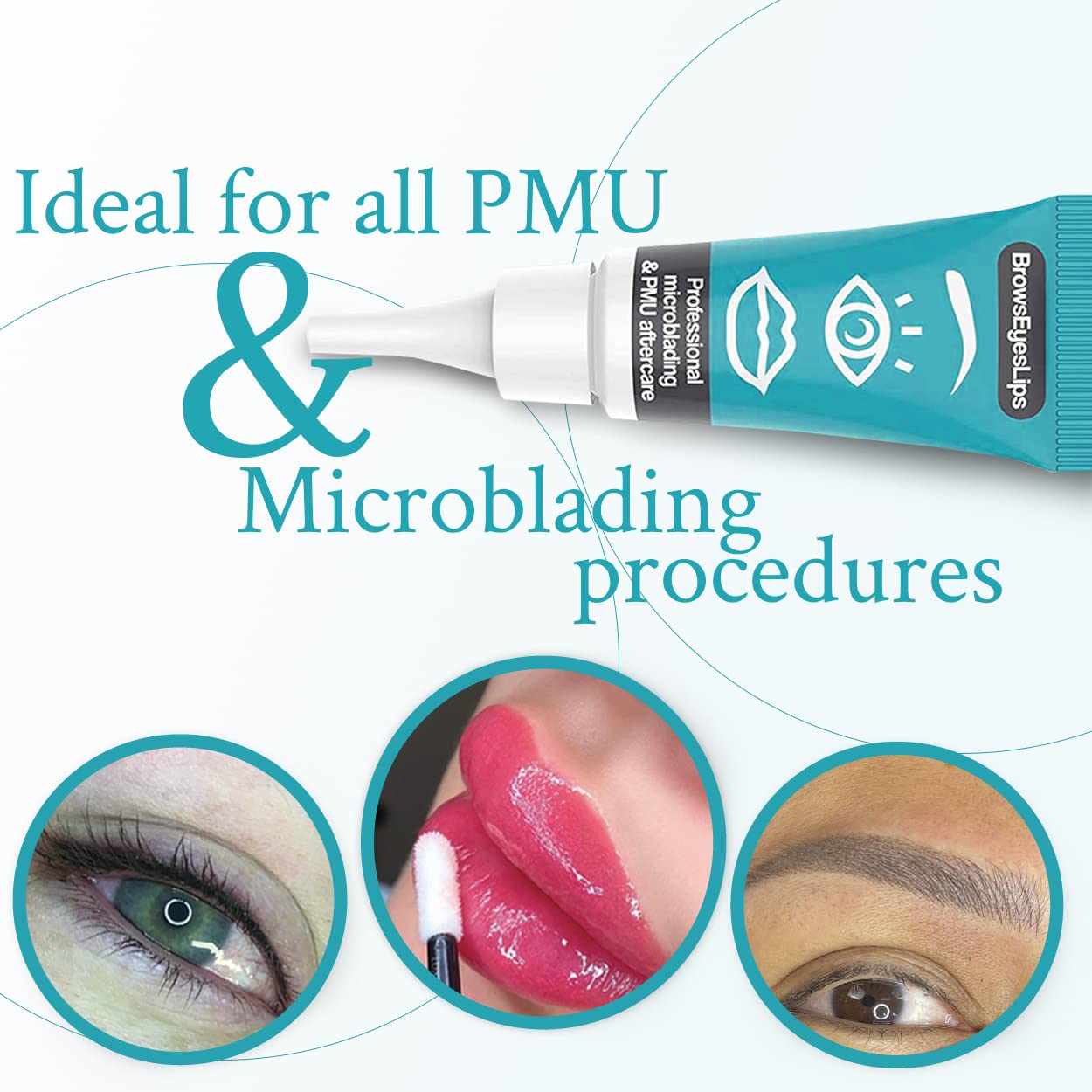 Brows Eyes Lips ungüento para mejor retención de pigmento en microblading PMU.