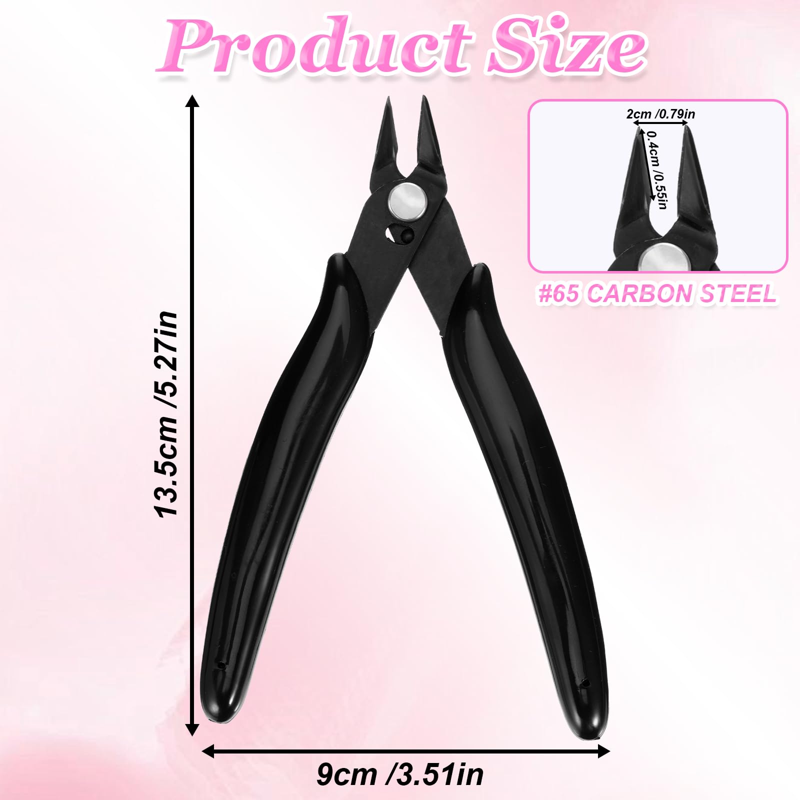 Bruislard tijeras negras para uñas, mango ergonómico y control preciso.