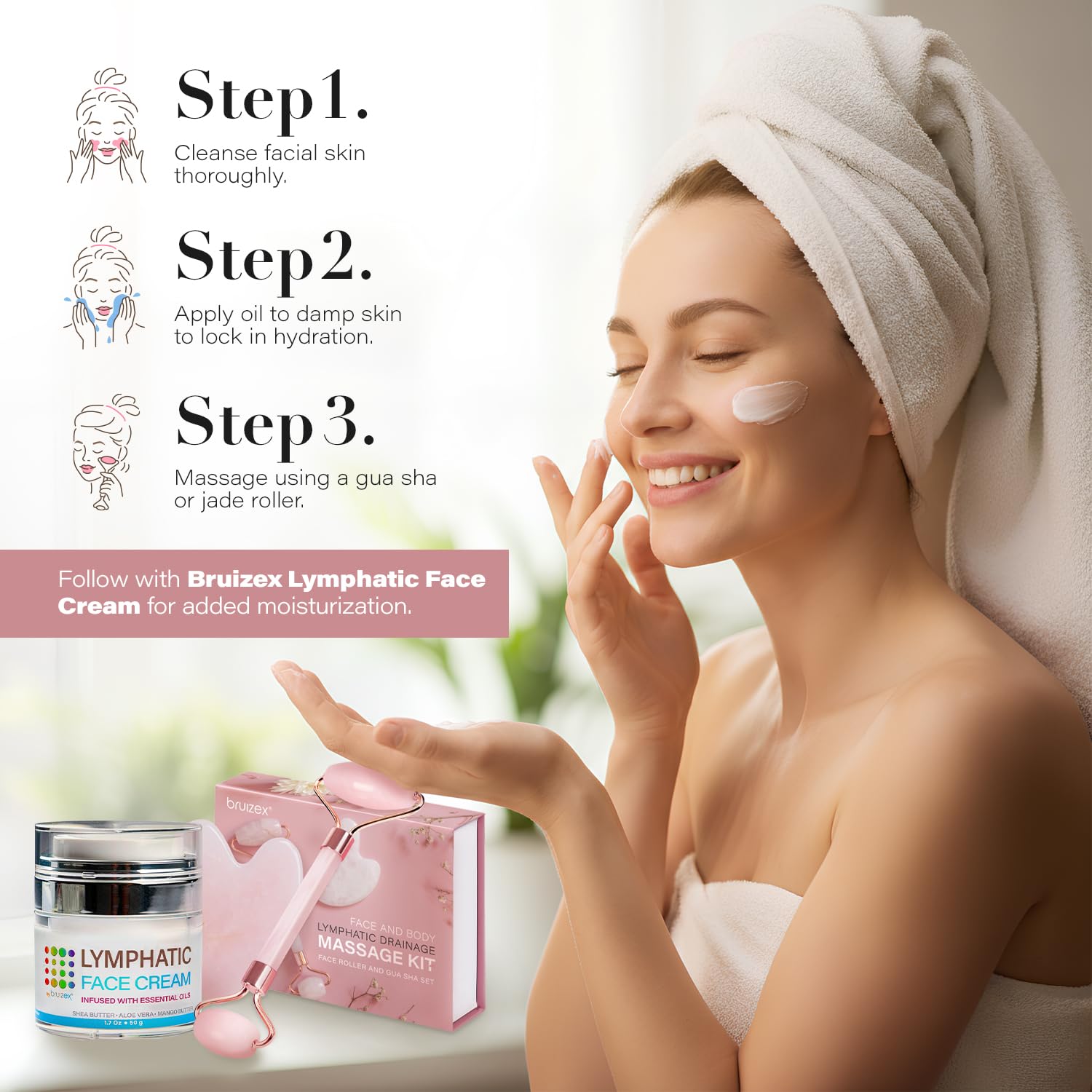 Bruizex aceite con ingredientes naturales, cuidado diario de la piel.