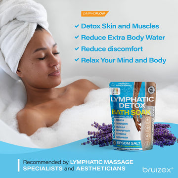Bruizex sales de baño arnica lavanda drenaje linfático suave para la piel.