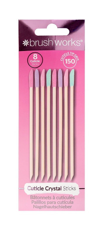 Brushworks palitos cristal para exfoliar suavemente la cutícula y mejorar la apariencia de la uña
