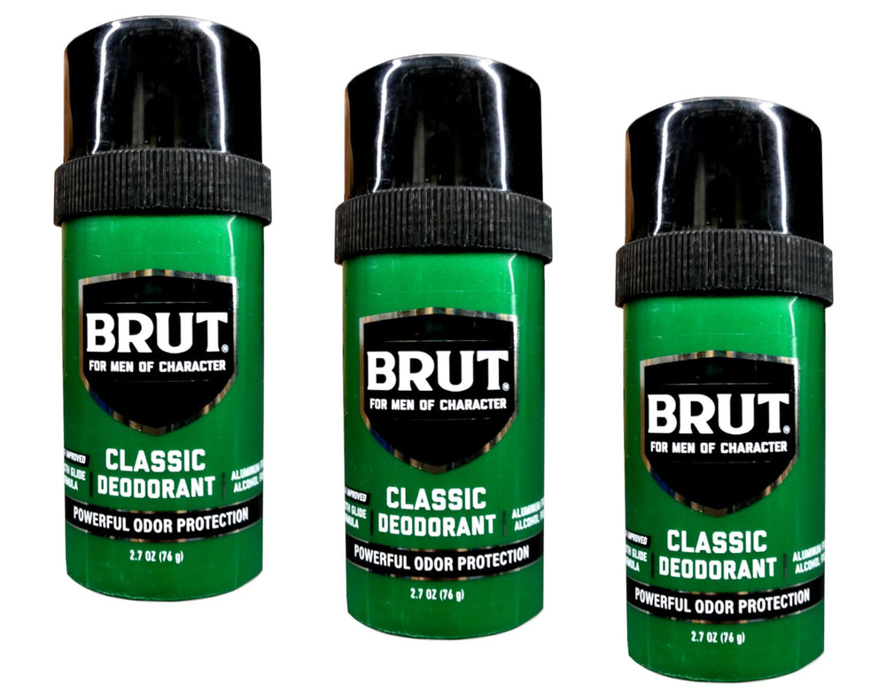 Aplicación suave de Brut en formato sólido para uso diario.