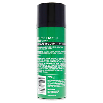 BRUT Desodorante spray clasico, proteccion duradera para uso diario.