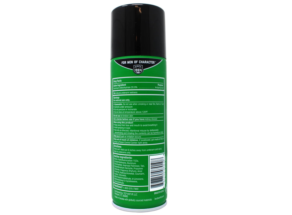Brut Déodorant aérosol Classique, format portable pour le quotidien.