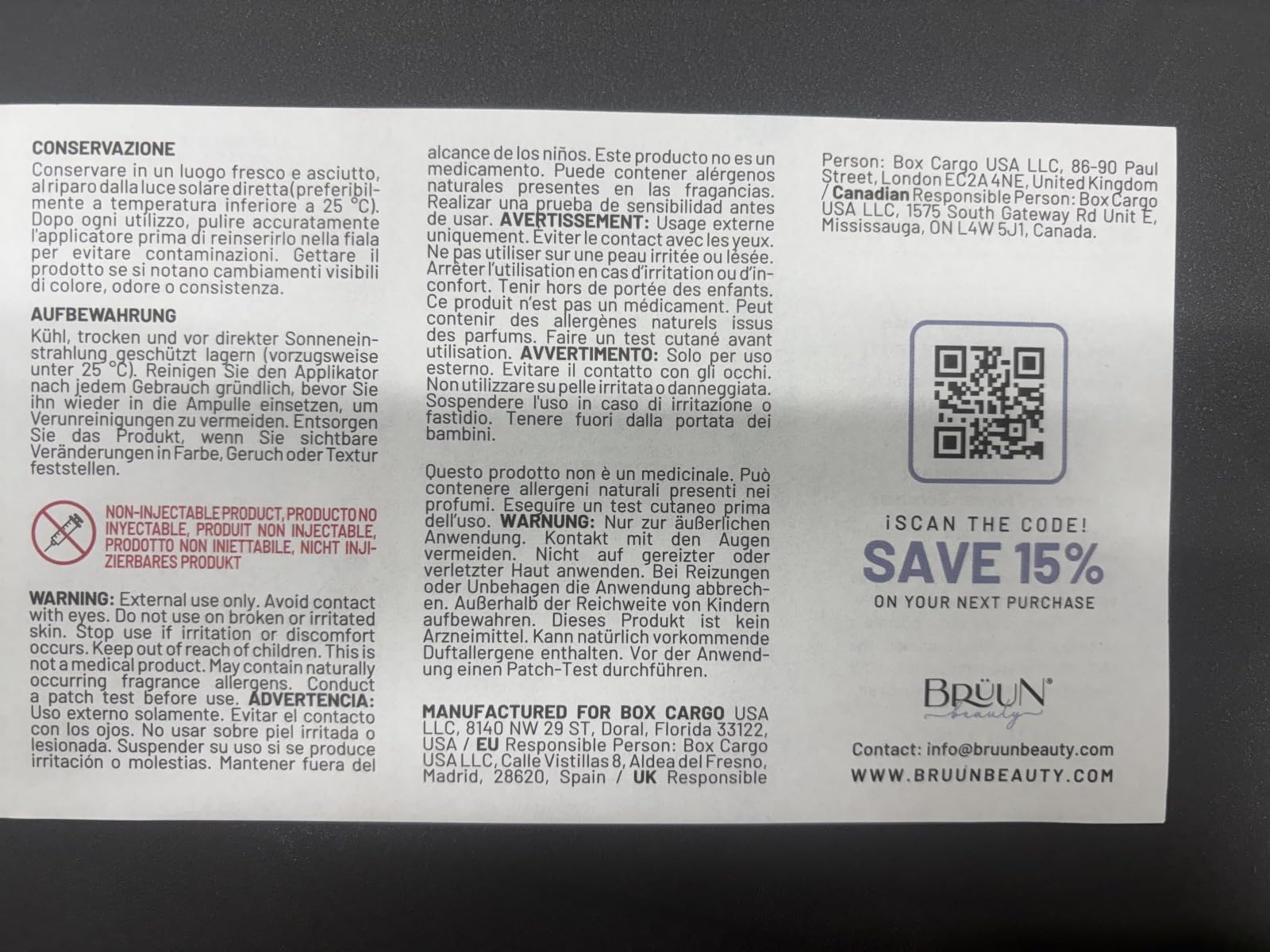BRÜUN SC dosis-multiples, ideal para varias aplicaciones faciales.