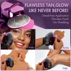 Brocha BS-MALL para bronceado con acabado uniforme y natural