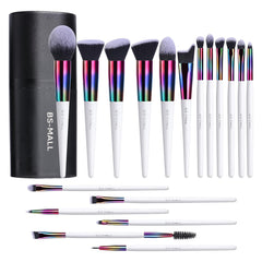 Brochas BS-MALL profesionales de maquillaje, juego de 18 piezas para una aplicación lisa.