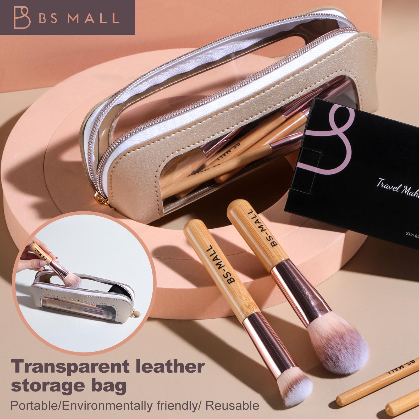 BS-MALL brochas para sombras de ojos con difuminado preciso.