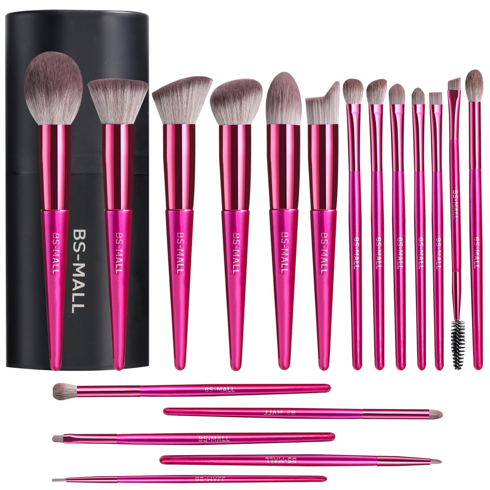 BS-MALL conjunto de 18 brochas para maquillaje profesional en casa