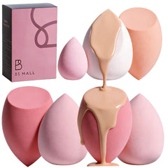 BS-MALL conjunto de esponjas de maquillaje de 7 piezas para un acabado uniforme.