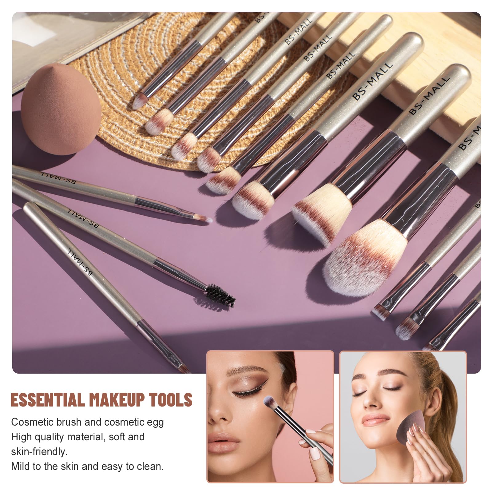 BS-MALL esponja de maquillaje para aplicación uniforme y rápida