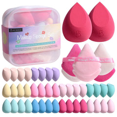 BS-MALL esponjas de maquillaje triangulares para aplicación uniforme de base