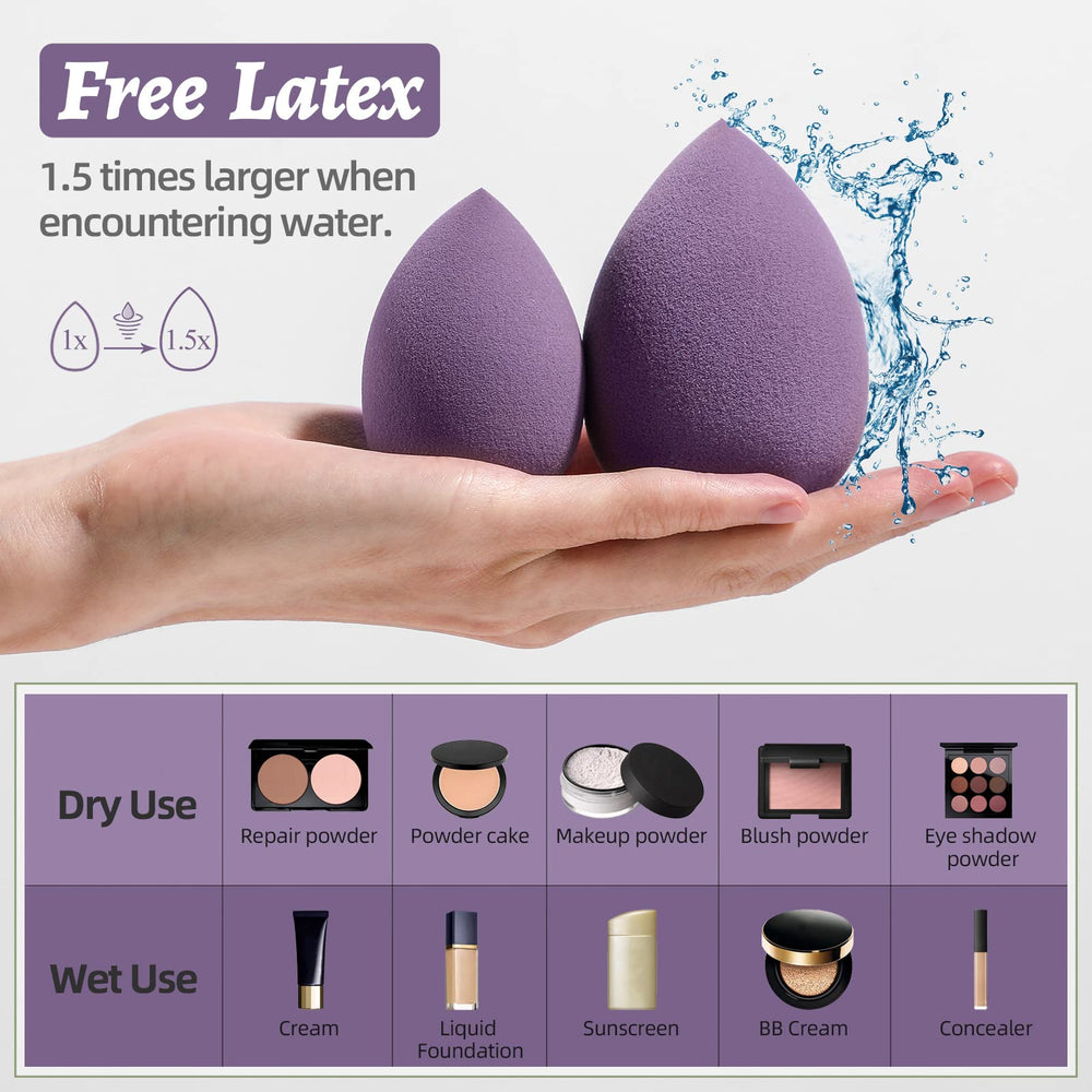 Esponjas sin látex y veganas de BS-MALL para maquillaje suave.