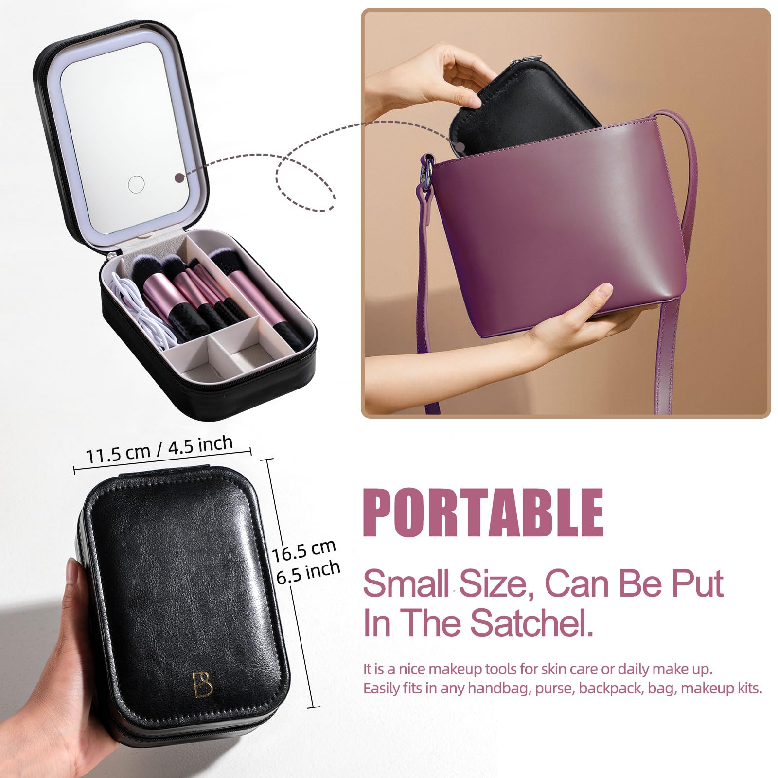 BS-MALL estuche de transporte mantiene las brochas organizadas para viajar