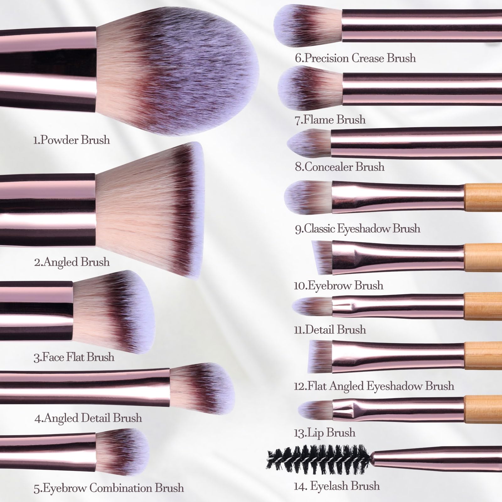 BS-MALL Set de 14 piezas para maquillaje de viaje, listo para cualquier rutina.