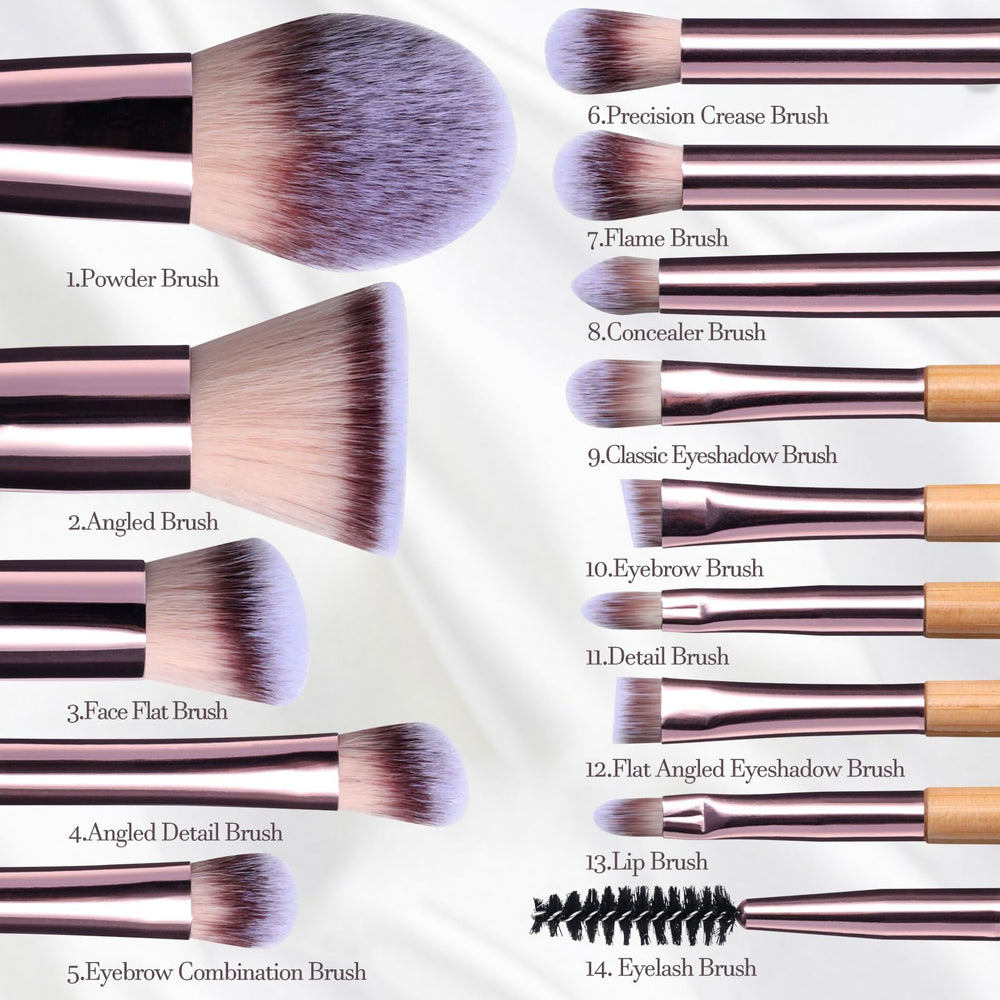 BS-MALL Set de 14 piezas para maquillaje de viaje, listo para cualquier rutina.