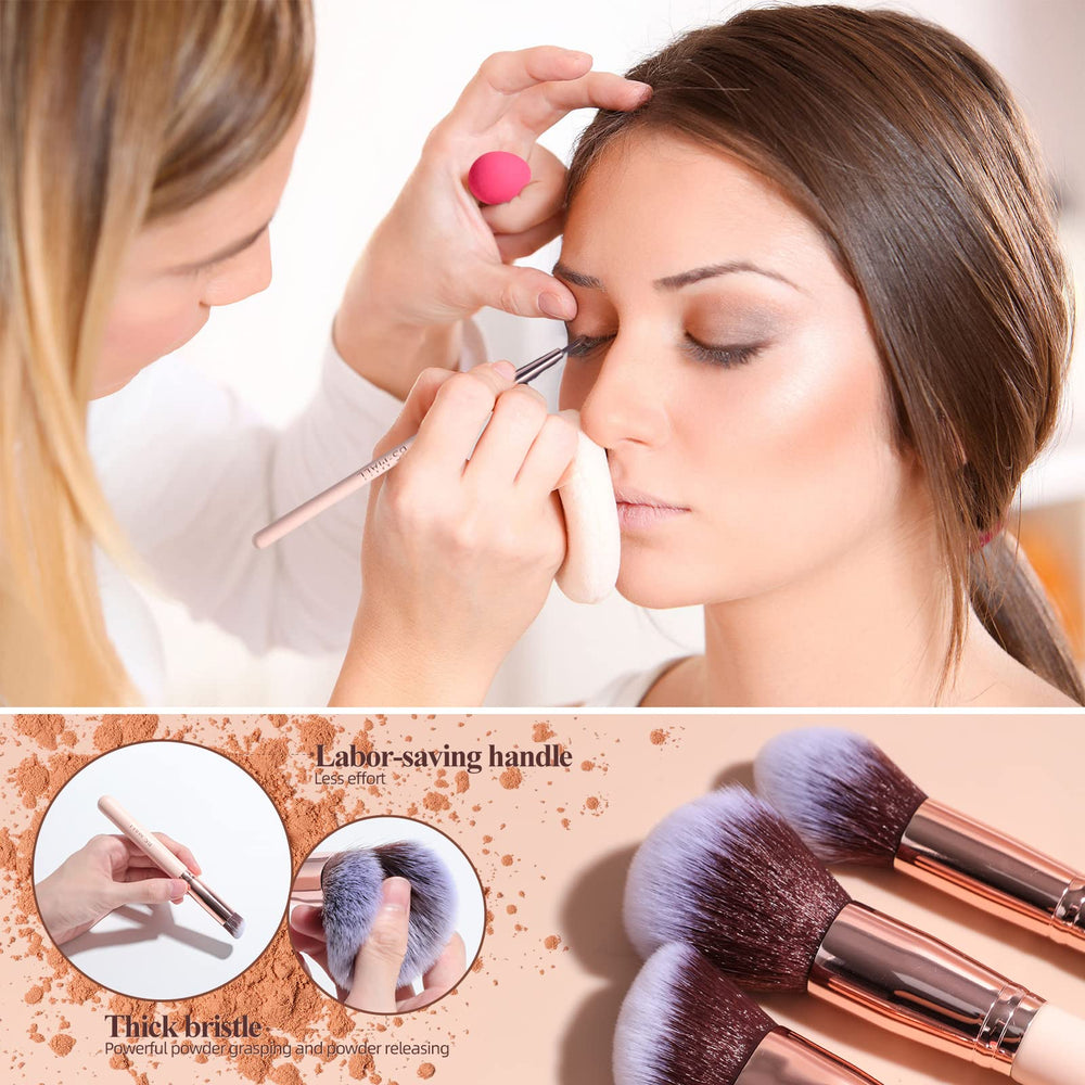 BS-MALL juego de brochas para rostro y ojos con formas populares.