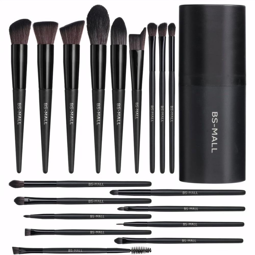 BS-MALL conjunto de 18 pinceles con estuche negro para un acabado profesional