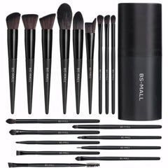 BS-MALL conjunto de 18 pinceles con estuche negro para un acabado profesional