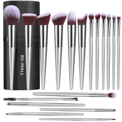 BS-MALL set de brochas 18 piezas para base líquida, acabado suave