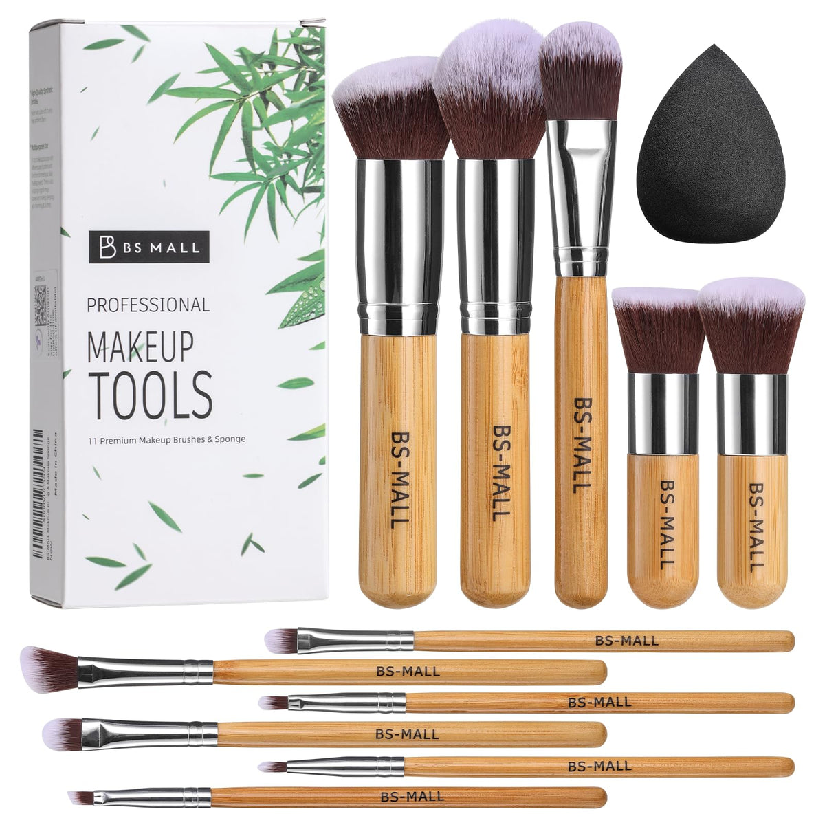 BS-MALL set de brochas 11p para un acabado uniforme en maquillaje diario.