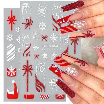BSBTBZ estampa de uñas con árbol navideño para un acabado festivo
