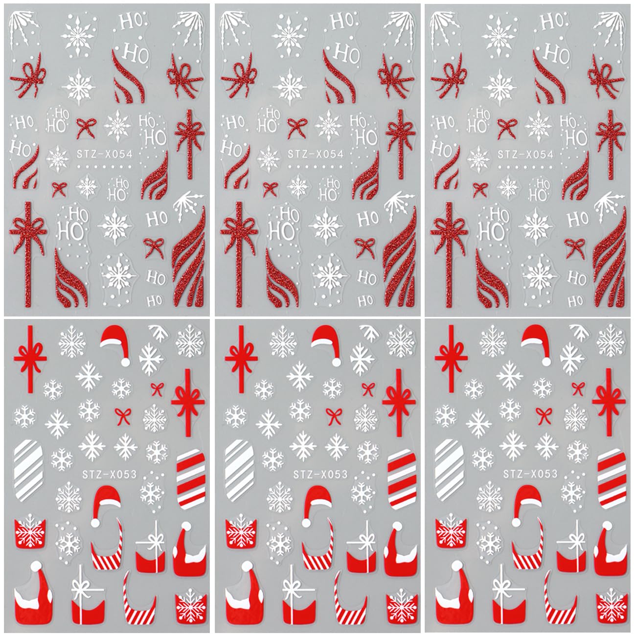 BSBTBZ motivos variados para uñas decoradas de Navidad