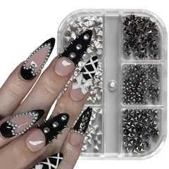 BSBTBZ tachuelas cono 3D para uñas, aspecto audaz