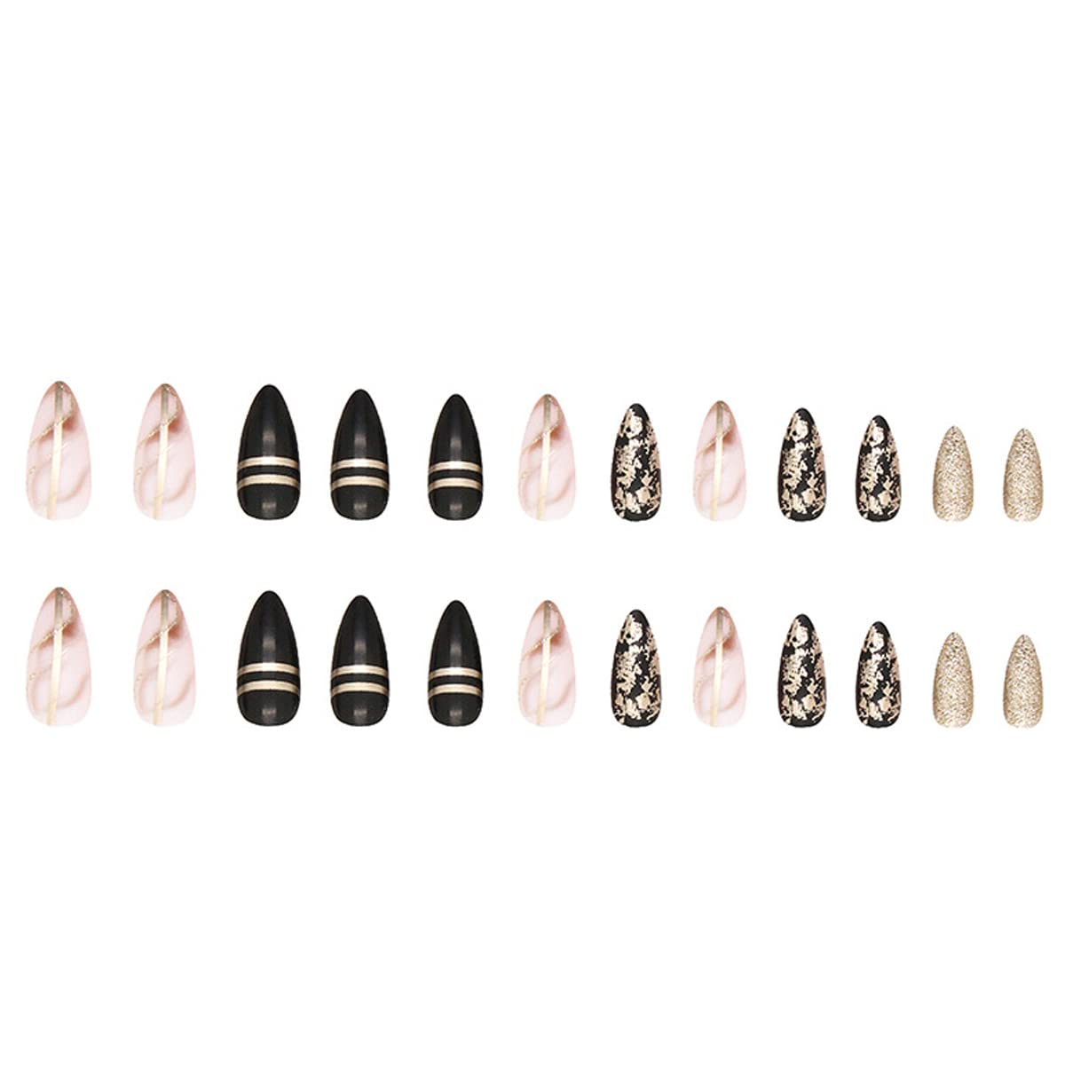 BSBTBZ Set de 24 piezas, tallas variadas para uñas perfectas.