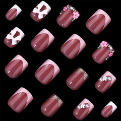 BSBTBZ uñas presión 24 piezas con cristales, brillo duradero para fiestas