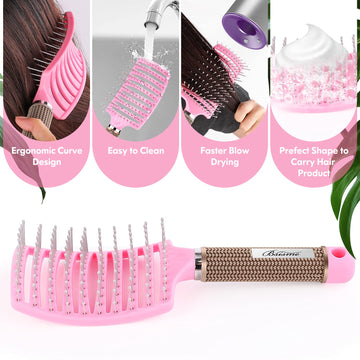 Bsisme cepillo para cabello grueso facilita desenredar sin dolor.