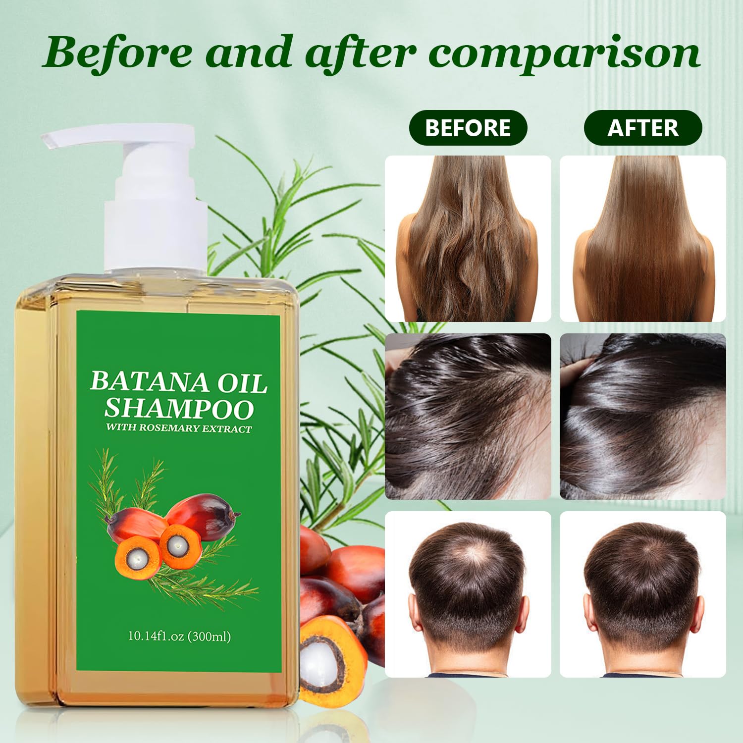 BSMAX Champú apto para todos los tipos de cabello, cuidado suave.